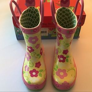 Western Chief Youth Yellow Petal Party Sz 7 Boots